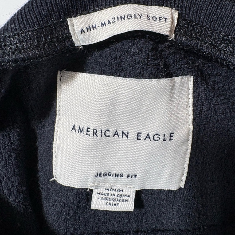 American Eagle Black & Orange Peace Crewneck Sweatshirt Size Medium Cotton - Picture 10 of 12